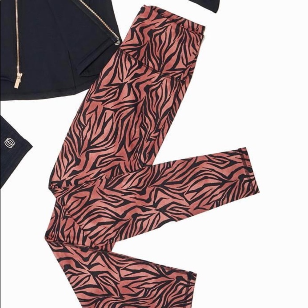 2/$20 - High Waisted Striped Leggings